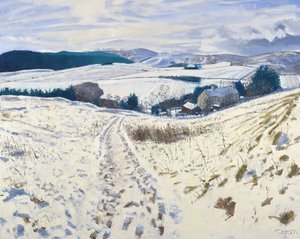 Track down the Hill, 2015 (olio su tela) da Charles Simpson