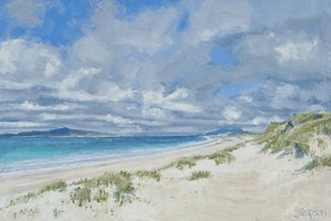 West Beach, Berneray, 2013 (olio su tela) da Charles Simpson