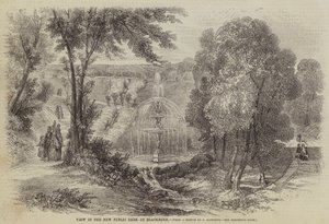 Veduta del nuovo parco pubblico a Blackburn da Charles Singleton Haworth