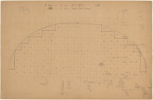 Diagramma di una lunetta [verso] da Charles Sprague Pearce