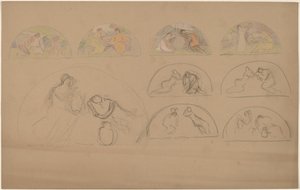 Studi per lunette da Charles Sprague Pearce