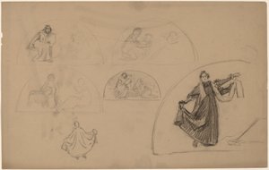 Studi per una lunetta da Charles Sprague Pearce