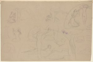 Studi per una Lunetta [verso] da Charles Sprague Pearce
