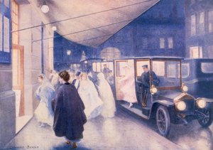 Poster pubblicitario per auto Rolls-Royce, c1907 da Charles Sykes
