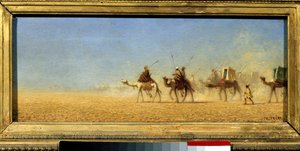 Carovana che attraversa il deserto da Charles Theodore  Frere