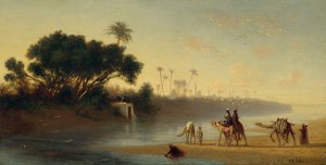 Il fiume Nilo al Cairo da Charles Theodore Frere
