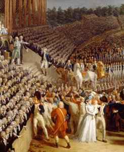 La celebrazione della Federazione, Champs de Mars, Parigi (dettaglio) da Charles Thevenin