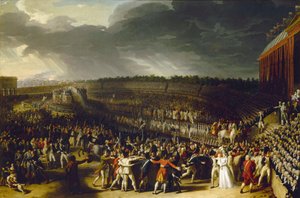 La Festa della Federazione al Campo di Marte il 14 luglio 1790, 1792 da Charles Thevenin