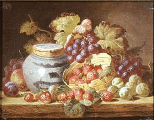 Natura morta con frutta e vaso di zenzero da Charles Thomas Bale