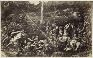 Fotoreproduzione di un disegno di Raffaello, esercito che affoga dopo il passaggio di Israele attraverso il Mar Rosso da Charles Thurston Thompson