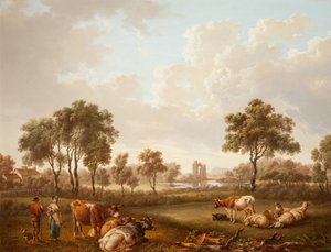 Paesaggio con figure, 1812 da Charles Towne