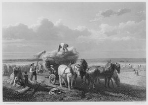 Il campo di raccolta, dal quadro nella collezione reale da Charles Tschaggeny