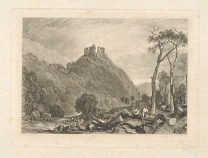 Castello di Okehampton, sul Fiume Okement da Charles Turner
