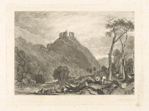 Castello di Okehampton, sul Fiume Okement da Charles Turner