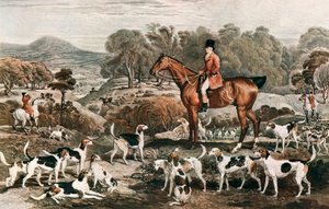 Ralph John Lambton e il suo cavallo Undertaker e cani da caccia, fine XVIII secolo da Charles Turner