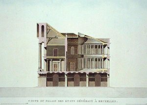 Sezione Trasversale del Palais des Etats Generaux, Bruxelles, da 