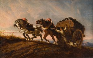 Cavalli che si sforzano di tirare un carico, 1864