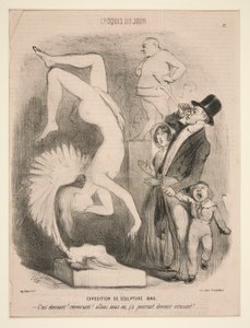 Esposizione di scultura 1849, dalla serie Croquis du Jour pubblicata in Le Charivari da Charles Vernier