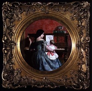 La prima lezione di pianoforte da Charles West (attr. to) Cope