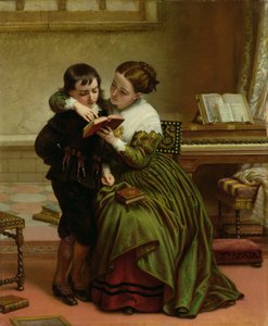 George Herbert e sua madre da Charles West Cope