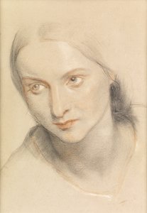 Studio della testa di una donna, 1894 da Charles West Cope