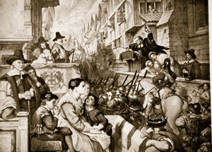 Le bande di treno lasciano Londra, illustrazione da 