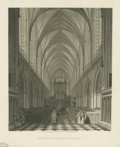 Interno della Cattedrale di Lichfield - Coro da Charles Wild