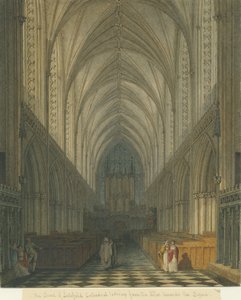 Interno della Cattedrale di Lichfield - Coro da Charles Wild