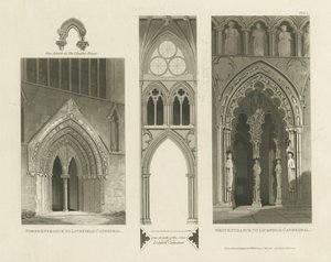 Cattedrale di Lichfield - Ingresso Ovest, Ingresso Nord e Navata da Charles Wild