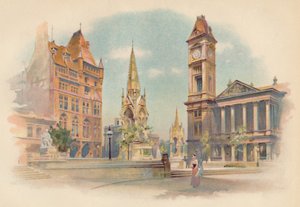 Piazza Chamberlain, Birmingham. Mostra la High School for Girls da Charles Wilkinson
