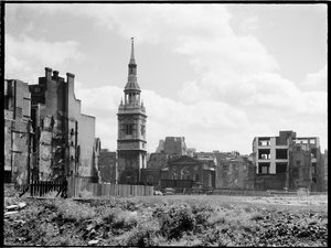 Chiesa di St Mary-le-Bow, Cheapside, City and County of the City of London, GLA, 1941-1945 da Charles William Prickett