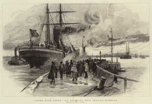 Cheer Boys Cheer, una nave di emigranti che lascia il porto