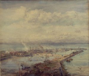 Porto di Troon, Cornovaglia da Charles William Wyllie