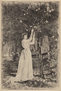 Senza Titolo (Donna che Raccoglie Fiori) da Charles Yardley Turner