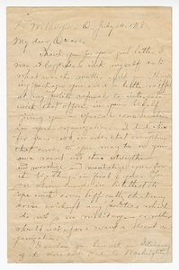 Lettera a Oscar W. Price dal colonnello Charles Young, 14 luglio 1918