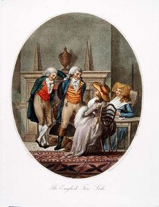 Il focolare inglese, inciso da P.W. Tomkins da Charles after Ansell