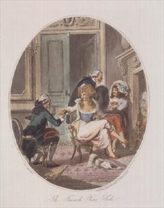 Il focolare francese, inciso da P.W. Tomkins da Charles after Ansell