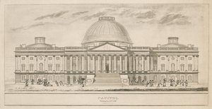Campidoglio, Washington, D.C., inciso da Henry e James Stone (attivi 1822-1849), 1826 (acquatinta e incisione a linee su carta) da Charles after Bulfinch