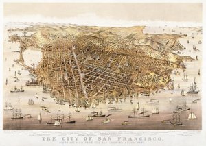 La città di San Francisco, vista a volo d