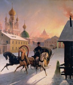 Troika sulla strada a San Pietroburgo, 1850s