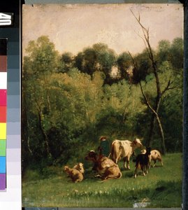 Paesaggio con mucche in un pascolo da Charles de Luna