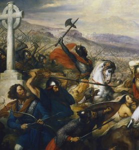 Carlo Martello nella battaglia di Tours (dettaglio) da Charles de Steuben