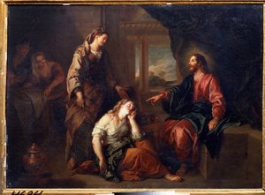 Cristo in casa di Marta e Maria da Charles de la Fosse