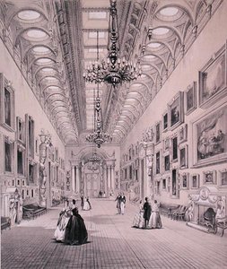 La galleria dei quadri, Buckingham Palace (inciso da C. Graf, c.1880) da Charlotte (after) Campbell