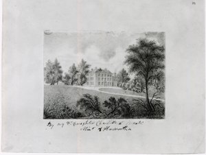 La scuola di Roe Head, c.1831-32 (conte su carta) da Charlotte Bronte