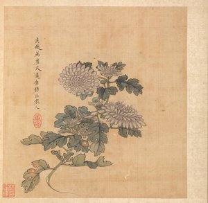 Dipinti dopo antichi maestri: Crisantemo da Chen Hongshou