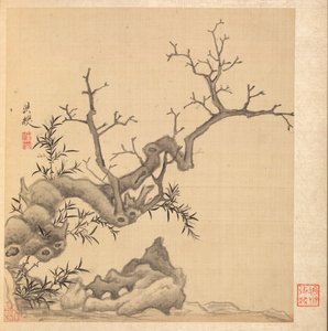 Dipinti dopo Maestri Antichi: Roccia, Vecchio Albero e Bambù, 1598-1652 da Chen Hongshou