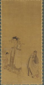 Il re drago che venera il Buddha, dinastia Ming