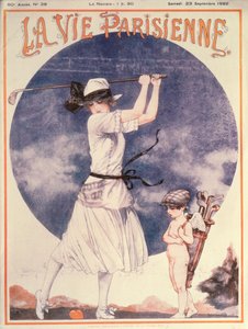 Copertina de La Vie Parisienne, Donna che gioca a golf da Cheri Herouard