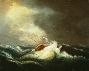 Nave in tempesta da Chester Harding
